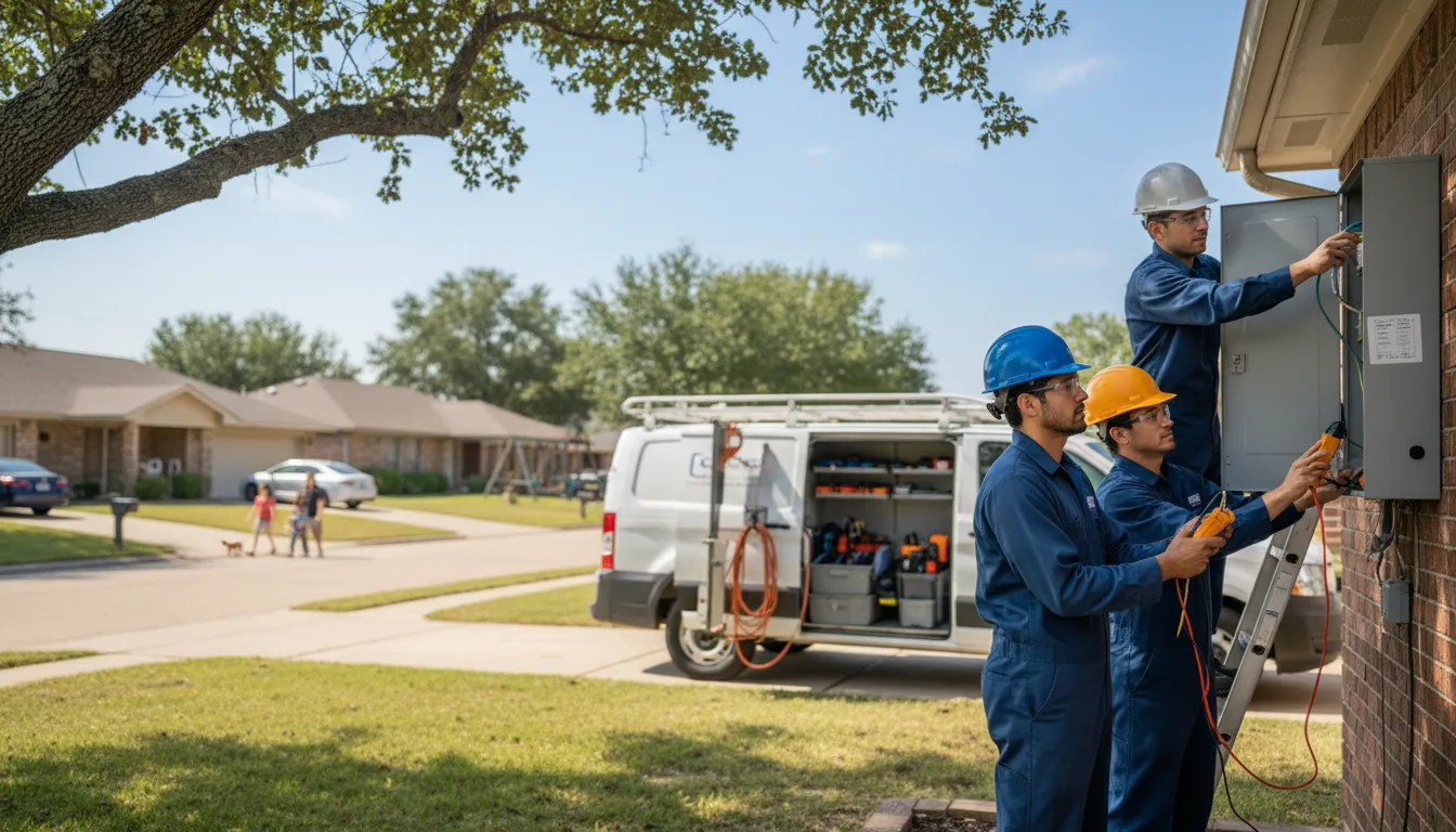 Certified electrician providing emergency electrical services in Bailey, TX